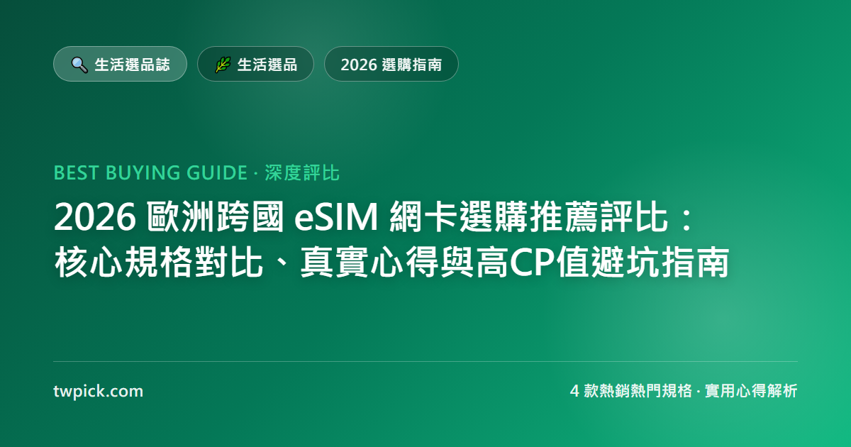 2026 歐洲跨國 eSIM 網卡選購推薦評比：核心規格對比、真實心得與高CP值避坑指南
